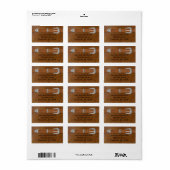 Étiquette Boucle d'argent et cuir (Feuille entière)