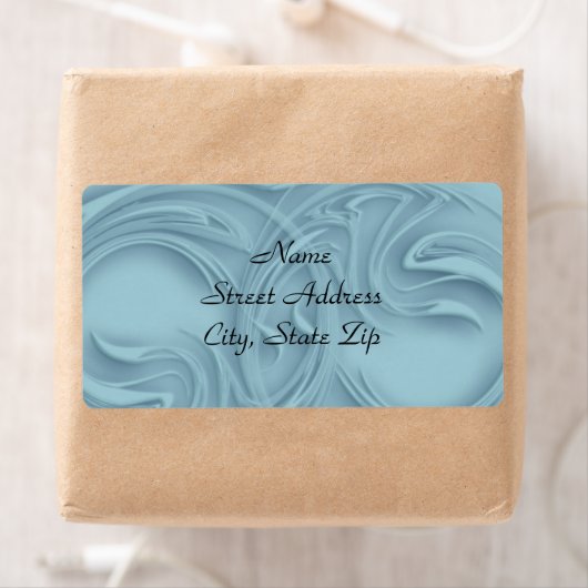 Étiquette Boucles au-dessus de bleu Artwork Book Identificat (En situation)