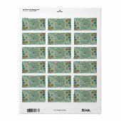 Étiquette Boucles feuillues fractées (Feuille entière)