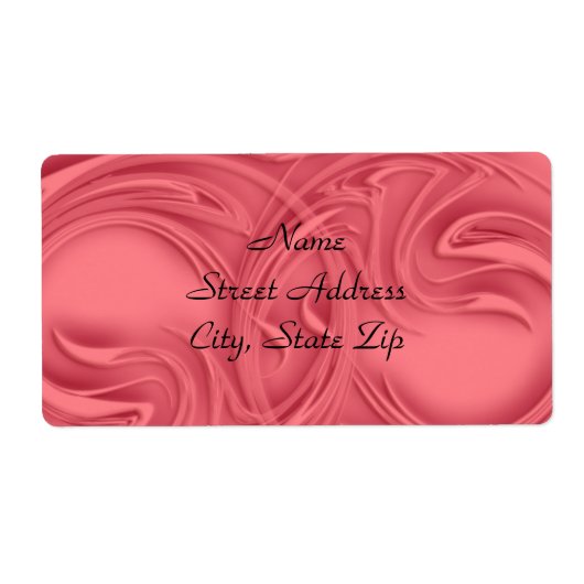 Étiquette Boucles sur le rouge (Devant)