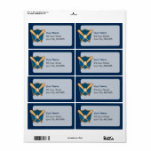 Étiquette Bouclier de baseball (Feuille entière)