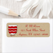 Étiquette Bouclier héraldique Rivera (En situation)