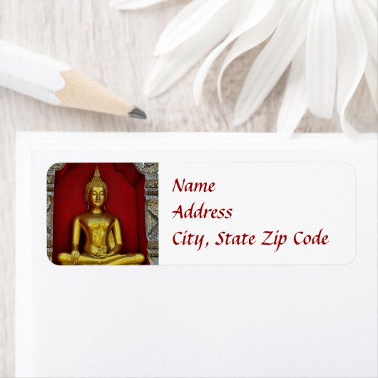 Étiquette Bouddha d'or (En situation)