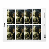 Étiquette Bouddha Heure ... Thaïlande (Feuille entière)