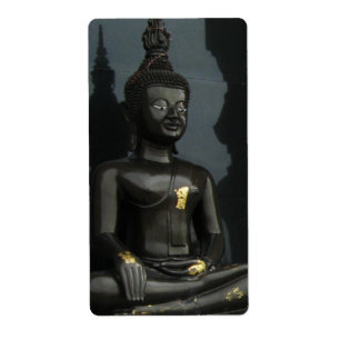 Étiquette Bouddha noir ... Nong Khai, Isaan, Thaïlande