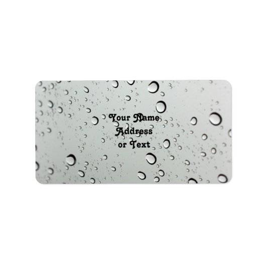 Étiquette Boues d'eau sur Arrière - plan de verre (Devant)