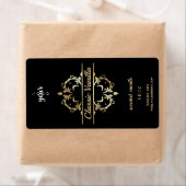 Étiquette Bougie parfumée verticale à cadre doré de luxe (En situation)