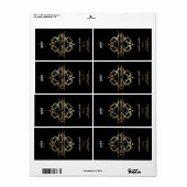 Étiquette Bougie parfumée verticale à cadre doré de luxe (Feuille entière)