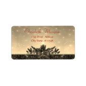 Étiquette Bougie, Pine Tree, Vacances Bow (Devant)