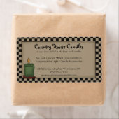 Étiquette Bougie Primitive Rustique Vérifié Campagne (En situation)