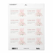 Étiquette Bougies à gâteau floral moelleux n'importe quel âg (Feuille entière)