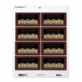 Étiquette Bougies de campagne primitives et baies Pip Expédi (Feuille entière)