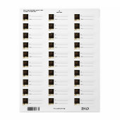 Étiquette Bougies d'espoir [Noël] (Feuille entière)