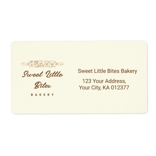 Étiquette Boulangerie Sweet Little Bites Expédition (Devant)