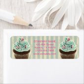 Étiquette boulangerie vintage moderne dessert cupcake (En situation)