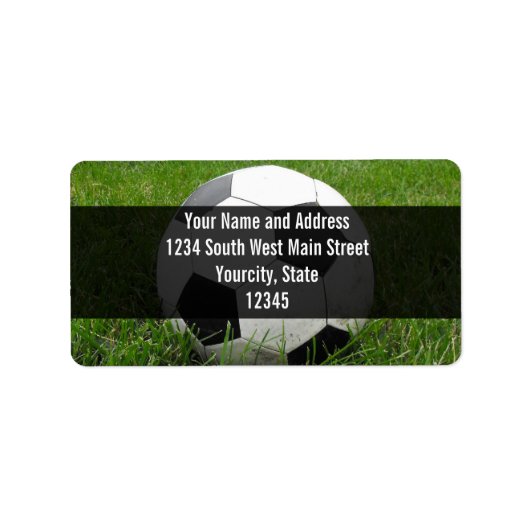 Étiquette Boule de football en herbe (Devant)