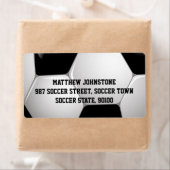 Étiquette Boule de football personnalisable (En situation)