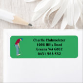 Étiquette Boule de golf Green Golfer Putting (En situation)