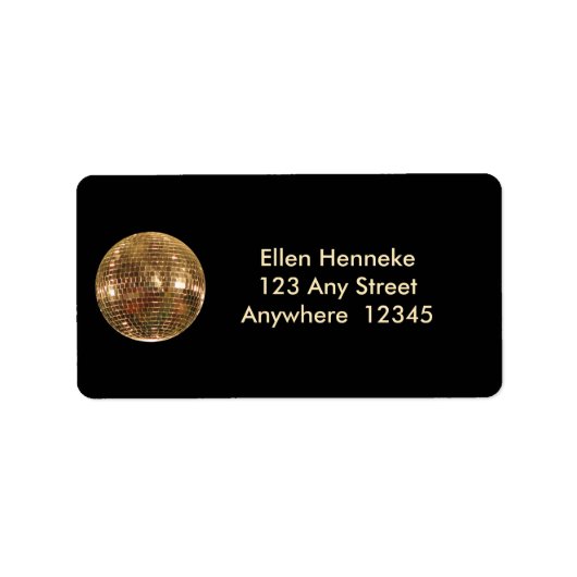 Étiquette Boule Disco 2 en miroir (Devant)