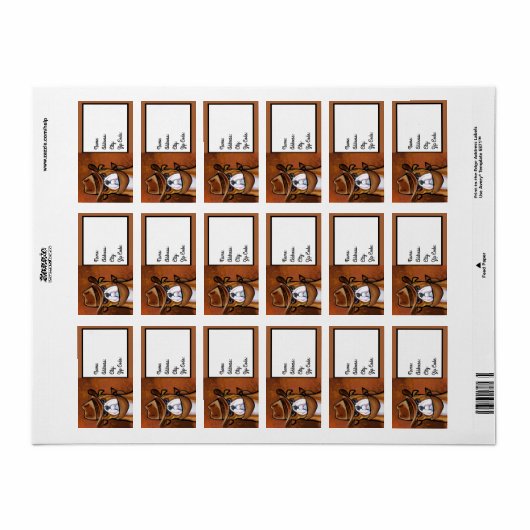 Étiquette Bouledogue     (Feuille entière)