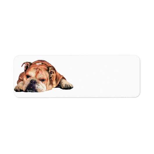 Étiquette Bouledogue anglais (Devant)