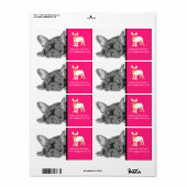 Étiquette Bouledogue de Lignes (Feuille entière)