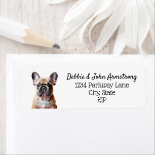 Étiquette Bouledogue Français Chien Chiens Adresse de Retour
