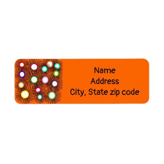 Étiquette Boules à pointes géométriques (Devant)