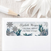 Étiquette Boules de Noël branchées, Snowflakes (En situation)