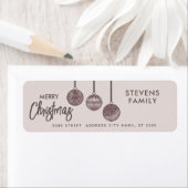 Étiquette Boules de Noël d'aquarelle Joyeux Noël (En situation)