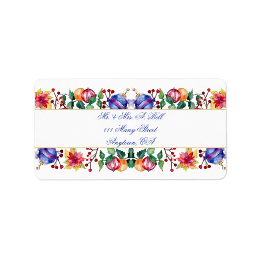 Étiquette Boules de Noël Waterton (Devant)