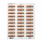 Étiquette Boules roses Adresse de Noël (Feuille entière)