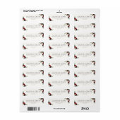 Étiquette Bouquet Bourgogne | Mariage élégant (Feuille entière)