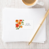 Étiquette Bouquet d'automne (En situation)