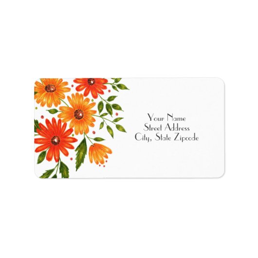 Étiquette Bouquet d'automne (Devant)