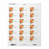 Étiquette Bouquet d'automne (Feuille entière)