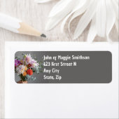 Étiquette Bouquet de fleurs de jardin Floral Plutôt (En situation)