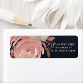 Étiquette Bouquet de mariage floral rose pêche corail doux e (En situation)