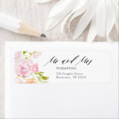 Étiquette Bouquet de rose aquarelle (En situation)