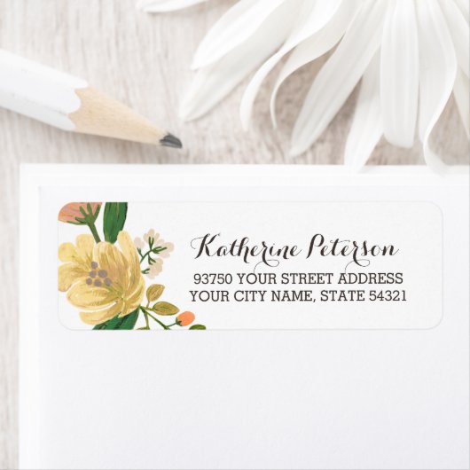 Étiquette Bouquet d'or (En situation)