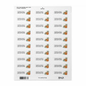 Étiquette Bouquet d'Orange de Noël (Feuille entière)