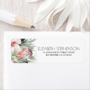 Étiquette Bouquet Feuille de palmier floral tropical