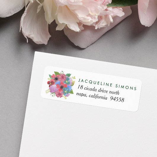 Étiquette Bouquet fleur sauvage Floral moderne