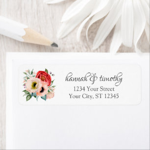 Étiquette Bouquet Floral Boho Rustique