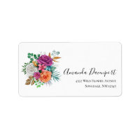 Bouquet floral rose, orange et blanc