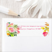 Étiquette Bouquet PixDezines Floral Aquarelle/Printemps (En situation)