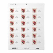 Étiquette Bouquet rose (Feuille entière)