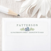 Étiquette Bouquet Succulent Floral Mariage Adresse de retour (En situation)