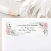 Étiquette Bouquets de rose rose (En situation)