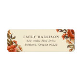 Étiquette Bouquets floraux vintages Adresse de retour (Devant)